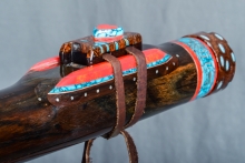 Brazilian Rosewood Native American Flute, Minor, Contra Bass E-3, #M32J (6)